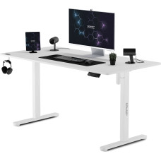 Стіл для геймерів з електрорегулюванням висоти SENSE7 Nojo 140x70 см білий (13258028)