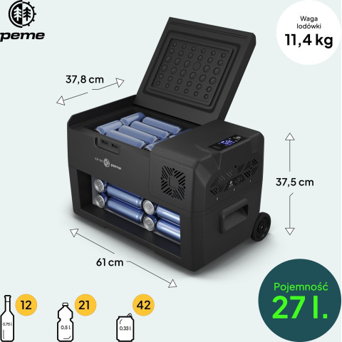 Автомобільний холодильник Peme Expedition 30 Dark Sky + кабель USB (8466273)