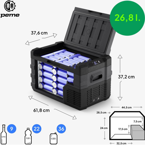 Автомобільний холодильник Peme Quest 30 Dark Sky + кабель USB (8466292)