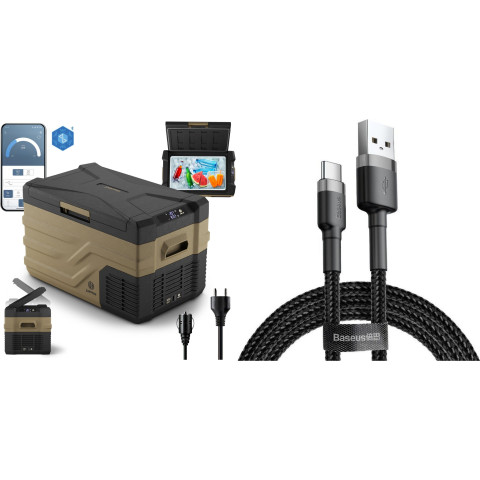 Автомобільний холодильник Peme Quest 30 Storm Sand + USB кабель (8466293)