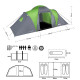 Намет кемпінговий на 4 особи NILS CAMP Highland IV (15-04-043)