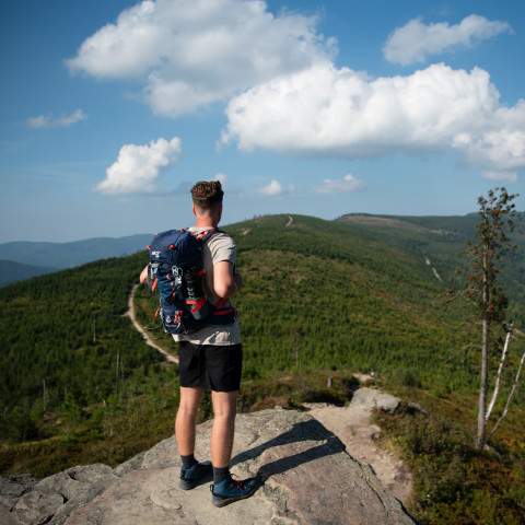 Рюкзак туристичний NILS CAMP NorthLake 30+10л Гранатовий (15-07-147)