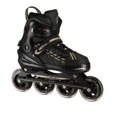 Роликові ковзани Nils Extreme NA1128 XL (43-45) чорно-золоті (16-01-269)