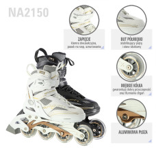 Роликові ковзани NILS EXTREME NA2150 розм. 42 чорно-золотий (16-10-065)