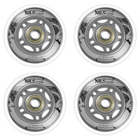 Колеса з підшипниками NILS EXTREME PU 70x24 82A 4шт з підшипниками ABEC-7 біла (16-2-322)