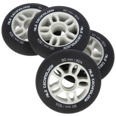 Колеса для роликів NILS EXTREME PU 90x24 82A чорні матові (4 шт.) (16-30-033)