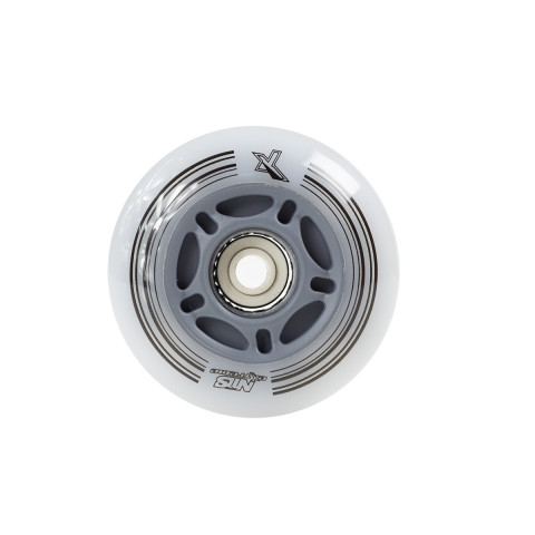Колеса для роликів NILS EXTREME PU 64x24 82A LED-3 білі (4 шт.) (16-30-050)
