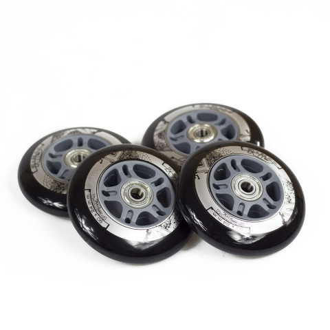 Набір коліс для роликів NILS EXTREME 90x24 мм 82A (4 шт.) + підшипники ABEC-9 Chrome (8 шт.) (16-32-006A)