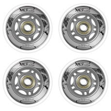 Колеса з підшипниками Nils Extreme PU 64x24 82A 4шт білі + ABEC-7 8шт (16-32-007)