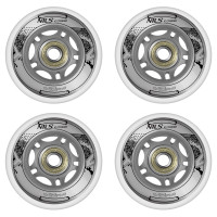 Колеса для роликів NILS EXTREME PU 70x24 82A прозорі (4 шт.) + підшипники ABEC-7 (8 шт.) (16-32-014)