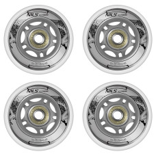 Колеса для роликів NILS EXTREME PU 70x24 82A прозорі (4 шт.) + підшипники ABEC-7 (8 шт.) (16-32-014)