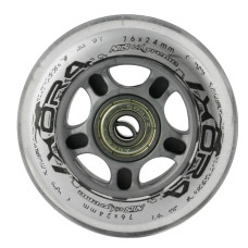 Колеса для роликів NILS EXTREME PU 76x24 82A прозорі (4 шт.) + підшипники ABEC-7 (8 шт.) (16-32-016)