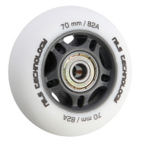 Колеса для роликів NILS EXTREME PU 70x24 82A білі матові (4 шт.) + підшипники ABEC-9 (8 шт.) біла (16-32-033)