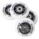Колеса для роликів NILS EXTREME PU 70x24 82A білі матові (4 шт.) + підшипники ABEC-9 (8 шт.) (16-32-033)