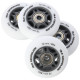 Колеса для роликів NILS EXTREME PU 72x24 82A білі матові (4 шт.) + підшипники ABEC-9 (8 шт.) (16-32-034)