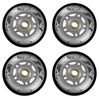 Колеса для роликів NILS EXTREME PU 76x24 82A (4 шт.) + підшипники ABEC-9 (8 шт.) (16-32-043)