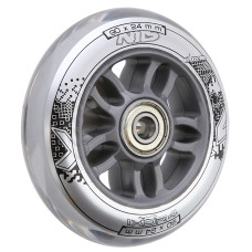 Колеса для роликів NILS EXTREME PU 90x24 82A прозорі (4 шт.) + підшипники ABEC-7 Chrome (8 шт.) (16-32-056)