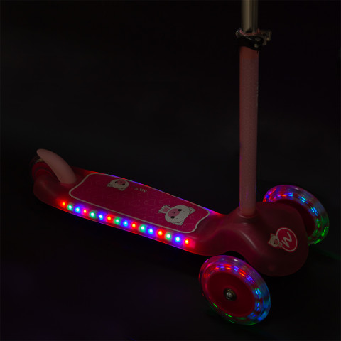 Самокат дитячий триколісний NILS FUN HLB001 рожевий (16-51-068)
