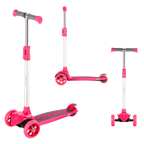 Самокат дитячий триколісний NILS FUN HLB02 PINK (16-51-075)