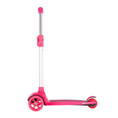 Самокат дитячий триколісний NILS FUN HLB02 PINK (16-51-075)