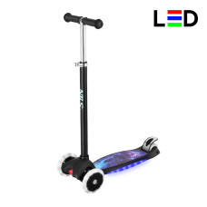 Самокат дитячий NILS FUN HLB1310 LED чорний (16-51-095)