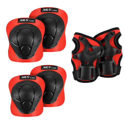Комплект захисту для ролерів та скейтбордистів NILS EXTREME H210 Червоний Розмір XS (16-60-209)