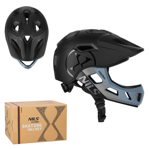 Шолом гірськолижний NILS EXTREME MT401 RAYDEN FULL FACE зі знімною щелепою, розмір XS (48-53 см) (16-70-371)
