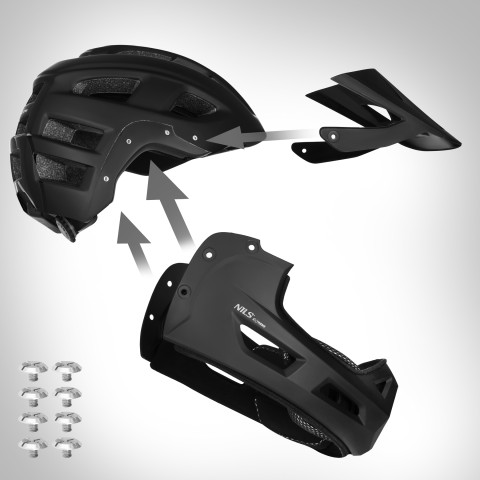 Шолом MTW101 KASK CZARNY FULL FACE M(56-58CM) NILS EXTREME (16-70-372)