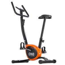 Велотренажер механічний ONE FITNESS RW3011 чорно-оранжевий (17-00-009)