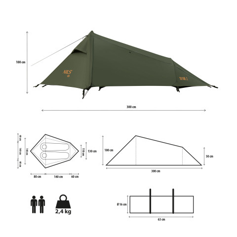 Намет ультралегкий NC2502 NILS CAMP (17-04-138)