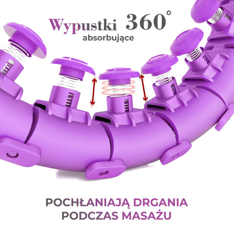 Хула-хуп з обважнювачем HMS HHW12 Plus Size фіолетовий (17-44-620)