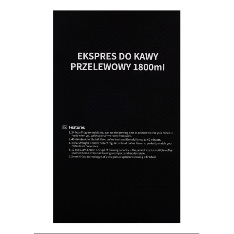 Крапельна кавоварка KRAFT&DELE KD4286, 1800 мл (: KD4286)