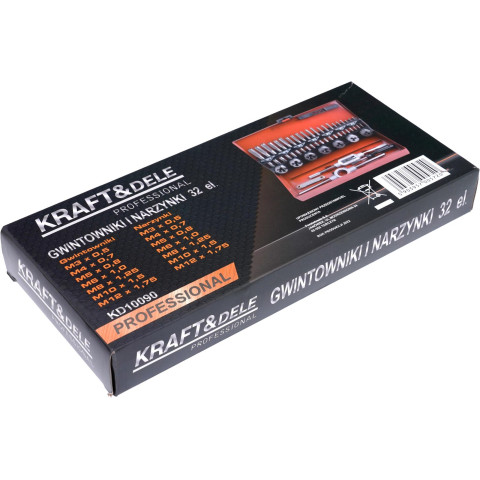 Набір мітчиків і плашок KRAFT&DELE, 32 предмети (KD10090)
