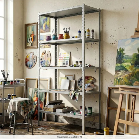 Стелаж металевий Marbo Steel 180×90×40 см, 5 полиць, 450 кг (24276)