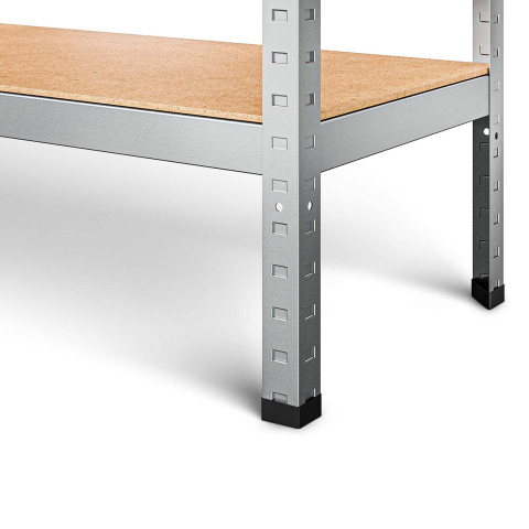 Металевий складський стелаж Marbo 180×80×30 см, 5 полиць, 100 кг на полицю (24287)