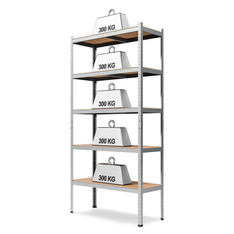 Металевий складський стелаж Marbo 180×90×50 см, 5 полиць, 1500 кг (25515)