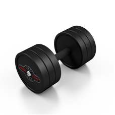 Сталева гумована гантеля Marbo Sport, 22,5 кг (26324)
