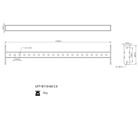 З’єднувальна балка UpForm 110 см для RIG COMPACT (30464)