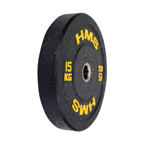 Диск олімпійський бамперний HMS HTBR15 15кг жовтий (17-61-027)