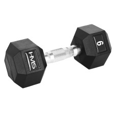Обгумовані гантелі HEX PRO 9 KG HMS (17-66-105)