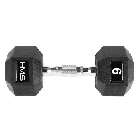 Обгумовані гантелі HEX PRO 9 KG HMS (17-66-105)