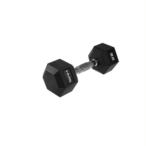 Гантель з фіксованою вагою HMS HEX Pro 10кг (17-66-114)