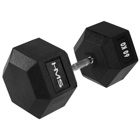 Гантель з фіксованою вагою HMS HEX Pro 60кг (17-66-133)