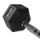 Гантель з фіксованою вагою HMS HEX Pro 60кг (17-66-133)