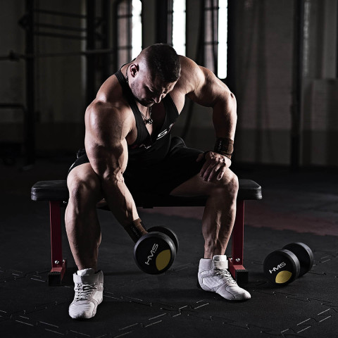 Гантель з фіксованою вагою HMS HG Pro 42.5кг (17-66-168)