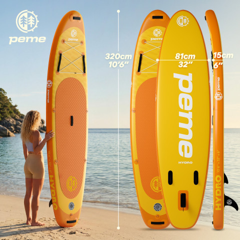 Надувна дошка для веслування Peme Hydro SUP 320x81x15 Bright Sun (15612231)
